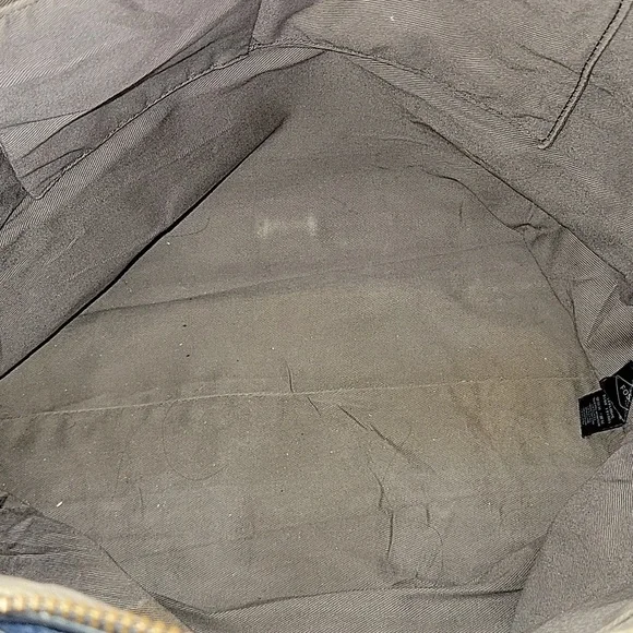 Fossil Blue Leather Tote Shoulder Bag Handbag Purse - Picture 9 of 14